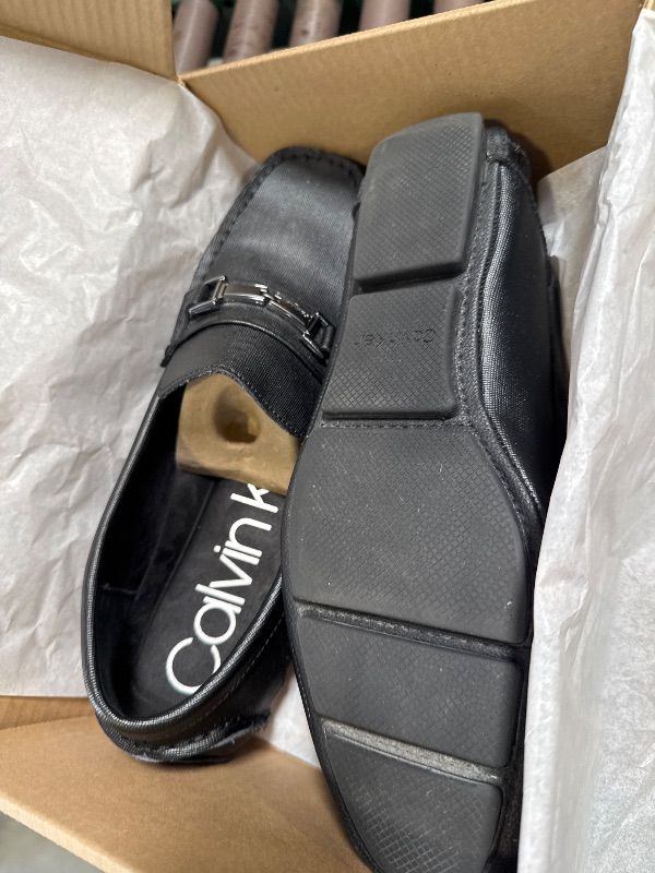 Photo 1 of Calvin Klein Mens Magnus Loafer, Black Weave Emboss 001, 11.5 US