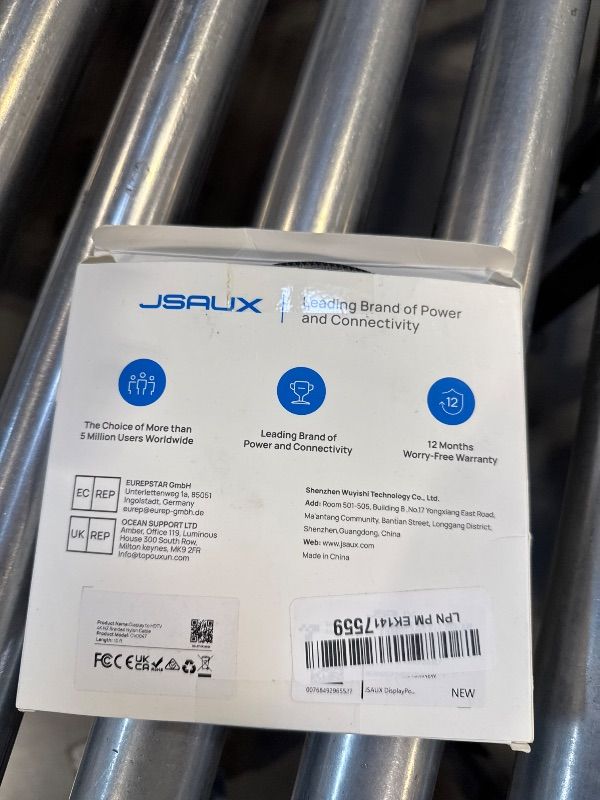 Photo 1 of JSAUX 4K DisplayPort to HDMI Cable Adapter 10FT, DP to HDMI Male Video UHD 4K@30Hz/2K@60/1080P@120 Nylon DP to HDTV Uni-Directional Cord for Dell, Projector, Desktop, AMD, NVIDIA, Lenovo, HP, ThinkPad