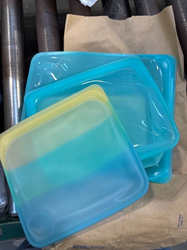 Photo 1 of Stasher Premium Silicone Reusable Food Storage Bags, 4-Pack, Endangered Seas, Multi-Use Food Storage Bags, Lunch Bag, Travel Containers, BPA Free, Leak-free, Dishwasher-Safe, Eco-friendly