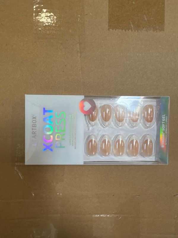 Photo 1 of French Tip Press On Nails - BTArtbox White Almond Medium Reusable Stick On Nails in 15 Sizes - 30 Soft Gel Fake Nail Kit for Women Gift, Classic