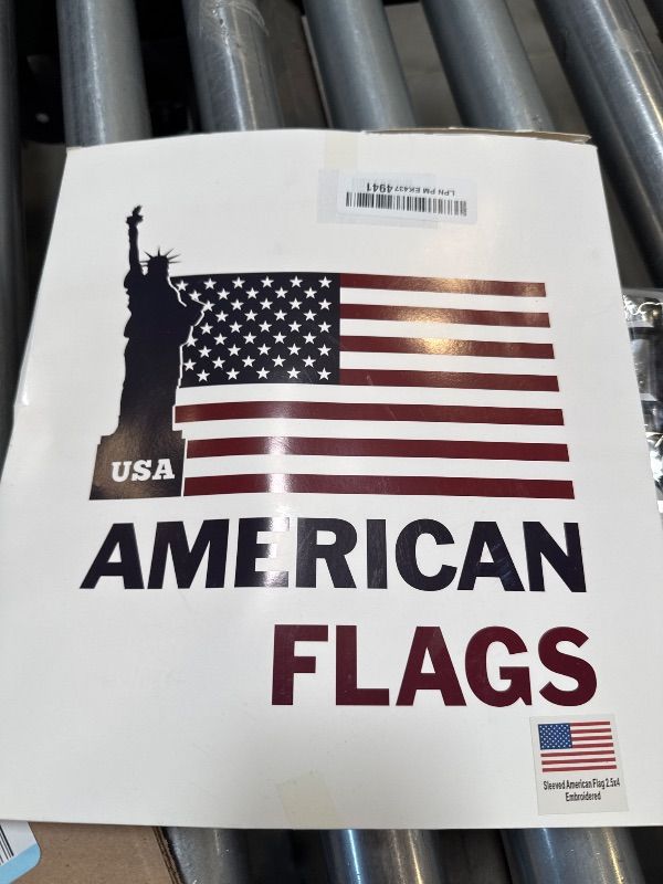 Photo 1 of Bradford American Flag 2.5x4 ft Pole Sleeve for Outside, Heavy Duty Embroidered Outdoor American USA Flags, Vivid Color Polyester US Flag 2.5'x4'