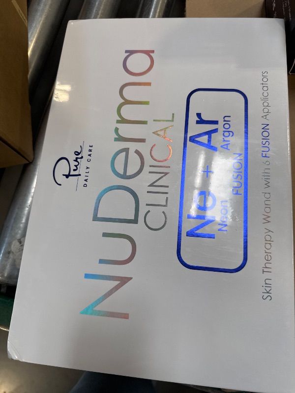 Photo 1 of NuDerma Clinical Skin Therapy Wand - Portable Skin Therapy Machine w 6 Fusion Neon + Argon Wands – Anti Aging - Clarifying - Skin Tightening & Radiance - Wrinkle Reducing