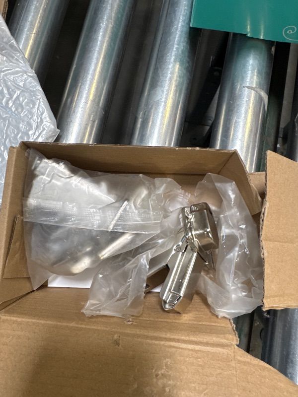 Photo 1 of Luokim Cabinet Door Soft Close Inset Concealed Hinge with Screws Two Way Cabinet Hinge Nickel Finish 2 Pcs