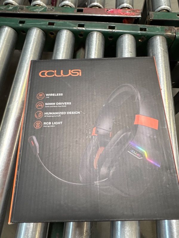 Photo 1 of COLUSI Wireless Gaming Headset for PS5,PS4,PC,Mac,Laptop, 2.4GHz USB Dongle Wireless Gaming Headphones with Detachable Mic for Games- X07 Black