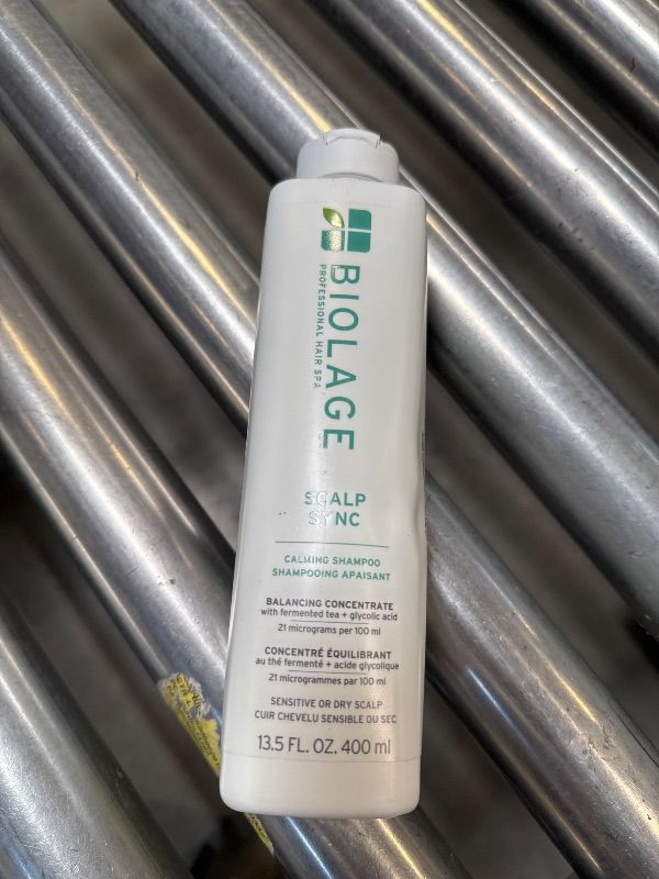 Photo 1 of Biolage Scalp Sync Calming Shampoo - Gently Cleanses Dry & Sensitive Scalps, Hydrates & Soothes, Fermented Tea Blend & Glycolic Acid, Vegan & Paraben-Free, 13.5 Fl Oz, Packaging may vary