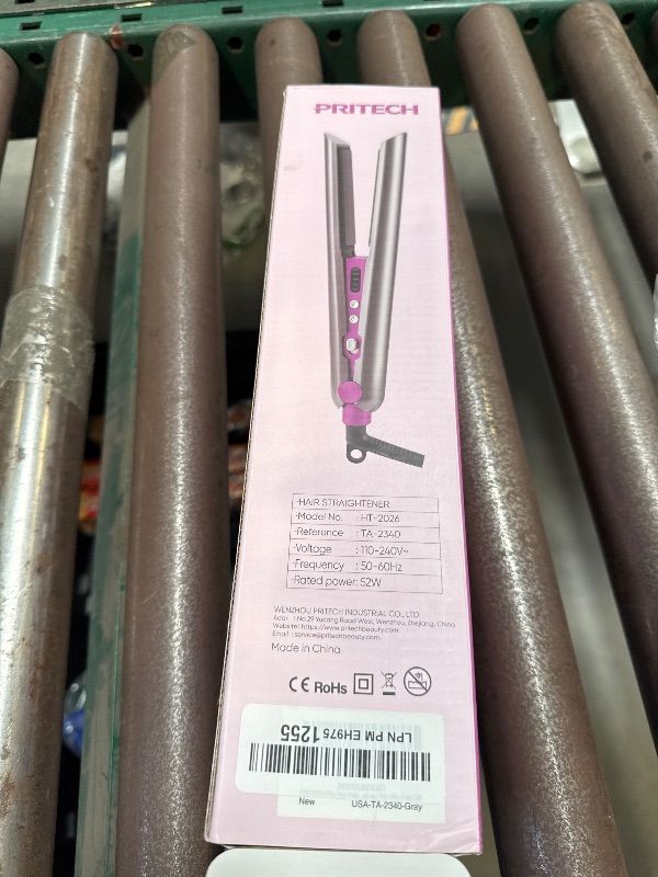 Photo 1 of PRITECH Ceramic Hair Iron (TA-2340), 1 inch, Hair Straightener and Curling Iron, Adjustable Temperature, Fast Heat Up, Auto Shut-Off, Dual Voltage, Safety Lock, 450°F