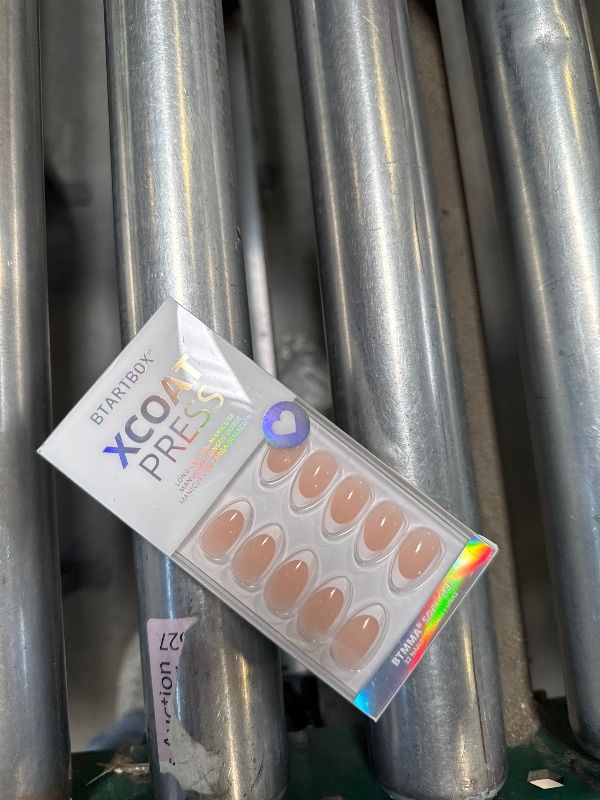 Photo 1 of BTArtbox Press On Nails Short - French Tip Press On Nails, Almond Fake Nails White with Nail Glue, Fit Perfectly & Natural Reusable Stick On Nails in 15 Sizes Glue On Nails Kit, White French