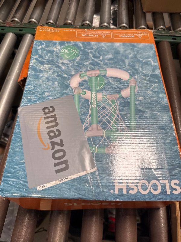 Photo 1 of Sloosh Pool Basketball Hoop Toys, Floating Basketball Pool Game, Swimming Floats Toys with Balls Pump, Summer Outdoor Water Play Toy for Kids and Adults (Green)