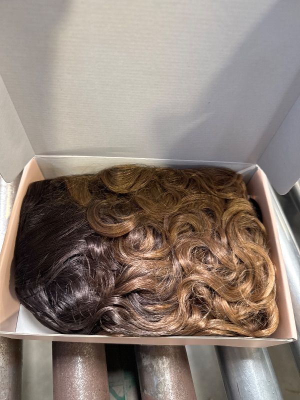 Photo 1 of LONAI Blonde Curly Wig Long Curly Wigs with Bangs for Women WIG006 Synthetic Hair Wig Vintage Hairstyle for Daily Use Party Cosplay-Honey Blonde with Dark Roots
