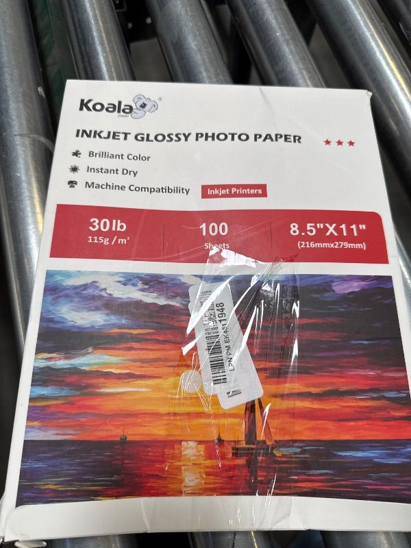 Photo 1 of Koala Glossy Thin Inkjet Paper 8.5x11 Inches 100 Sheets Compatible with Inkjet Printer Use DYE INK 115gsm