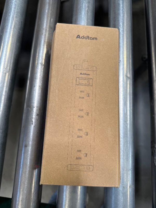 Photo 1 of Flat Plug Power Strip, Ultra Thin Flat Extension Cord - Addtam 12 Widely AC 3 Sides Multiple Outlets, 5Ft, 1050J Surge Protector, Wall Mount, Desk Charging Station for Home Office Dorm Room Essentials