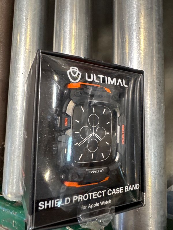Photo 1 of ULTIMAL Rugged Case with Band for Apple Watch 44mm,Compatible with Apple Watch Series SE/SE 2nd Generation/6/5/4, Military Grade Shockproof Bumper Cover for iWatch Tactical Band Men (44mm,Orange)