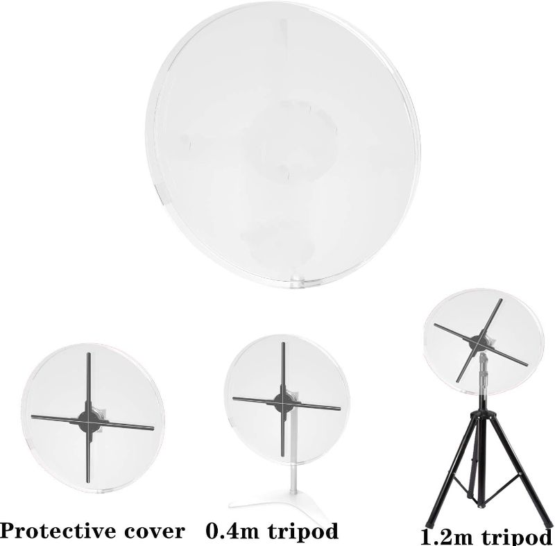 Photo 1 of Missyou 3D Hologram Fan cover for Collectibles Assemble Clear Acrylic Box Alternative Glass Case for 3D Hologram Fan or Holographic Projection (Hologram Fan Protective Cover for 16.5")
