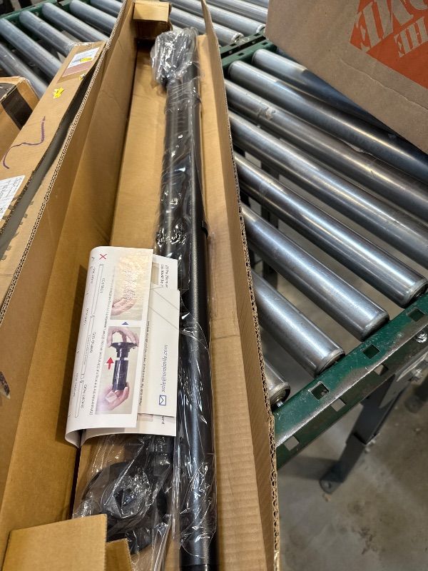 Photo 1 of Tension Curtain Rod, 51-86 Inch,Spring Shower Tension Curtain Rod, Closet Rod, for Windows or Shower, Easy to Install, No Drilling, No Rust, for Bathroom, Rod Diameter 1.26 Inches, Black,Umimile
