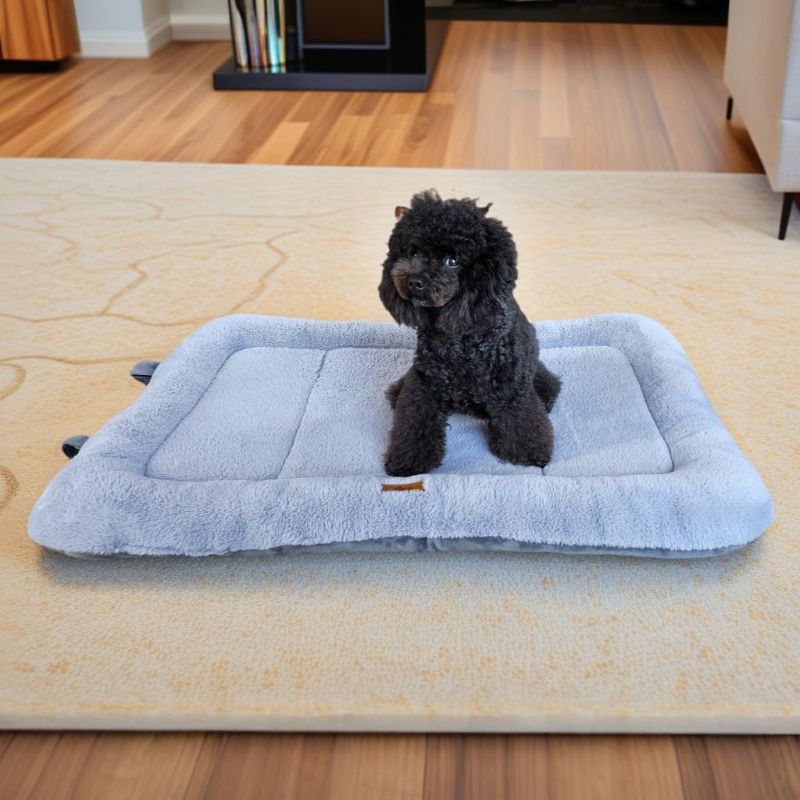 Photo 1 of Washable Dog Bed Memory Sponge Dog Crate Beds Comfy Kennel Pad Anti-Slip Pet Sleeping Mat for Large, Jumbo, Medium, Small Dogs Breeds, 40" x 26", Gray
