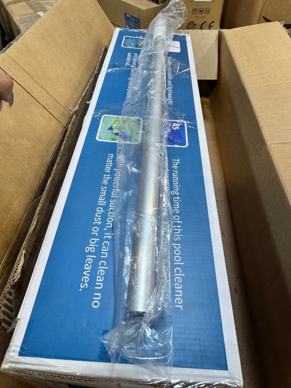 Photo 1 of 2025 Upgraded Handheld Pool Vacuum Cleaner for Above Ground & Inground Pools - Cordless Pool Cleaner w/18.5GPM Suction, Telescoping Pole(20-69in), 2 Brush Heads - Ideal for Spas & Hot Tubs