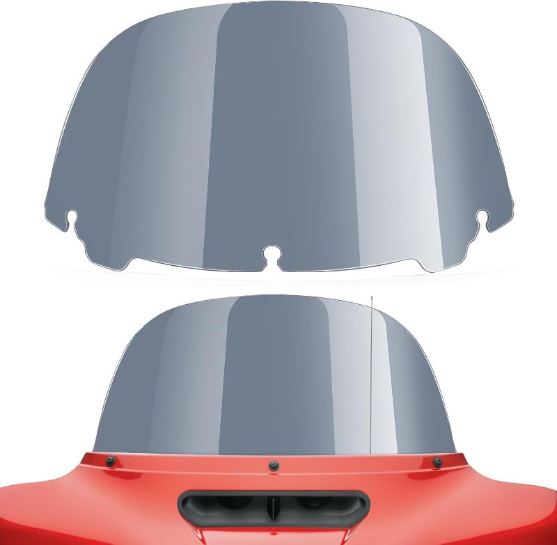 Photo 1 of Amazicha Windshield Round 10" Windscreen 2014-2023 Fit for Harley Davidson Touring Street Glide14-23, Electra Glide 14-22, Ultra Limited 14-24 and 14-later Tri Glide models (Except 23 FLHXSE)?Smoke
