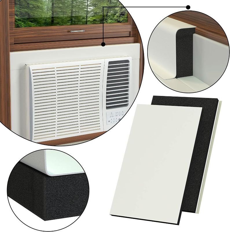 Photo 1 of Breeze Stop Surround Insulation Side Panels White for Window AC Unit Indoor Air Conditioner Cover for Winter and Summer ( Fits 36" - 40" Wide Window)
