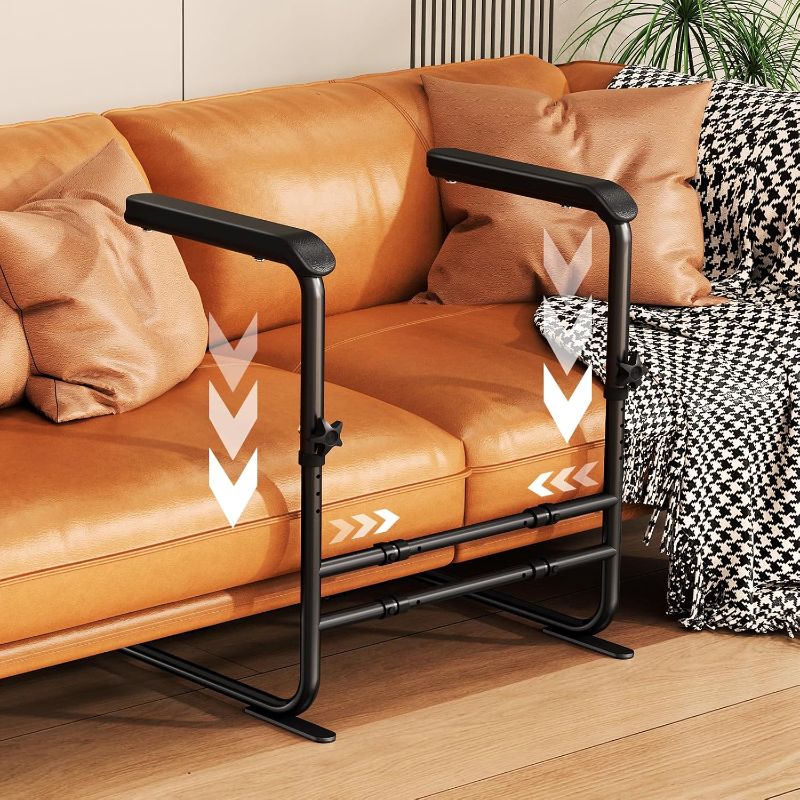 Photo 1 of Couch Stand Assist with Wide Handle for Elderly, Height & Width Adjustable Chair Lift Assistance for Seniors, Pregnancy, Disabled, Soft Grip Mobility Aid,450 lbs Capacity (Black)
