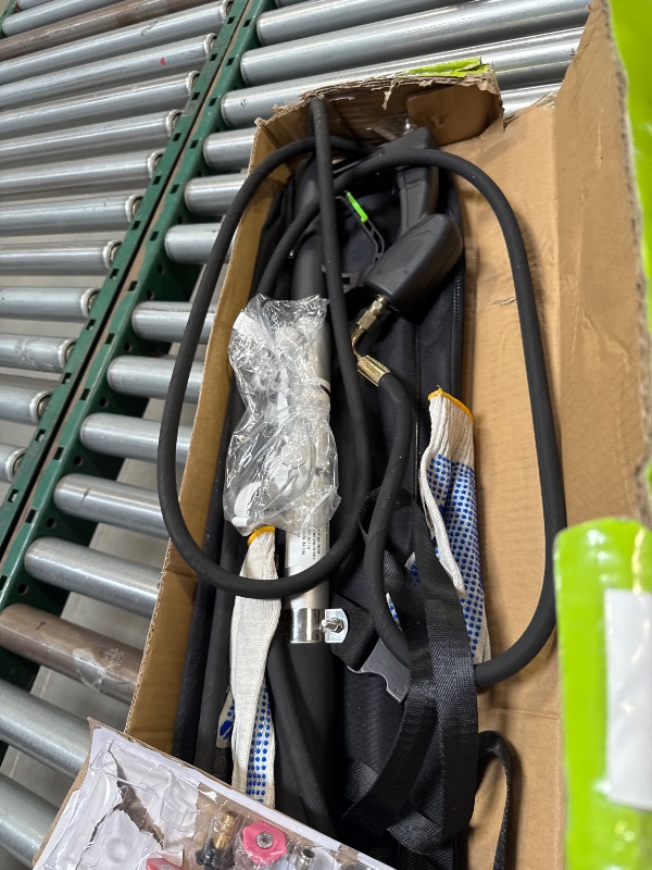 Photo 1 of 24 FT Pressure Washer Telescoping Wand with Pressure Washer Extension Wand, Gutter Cleaner Tool, 5 Spray Nozzle Tips, 2 Hose Adapters, Support Belt and Bursh Head
