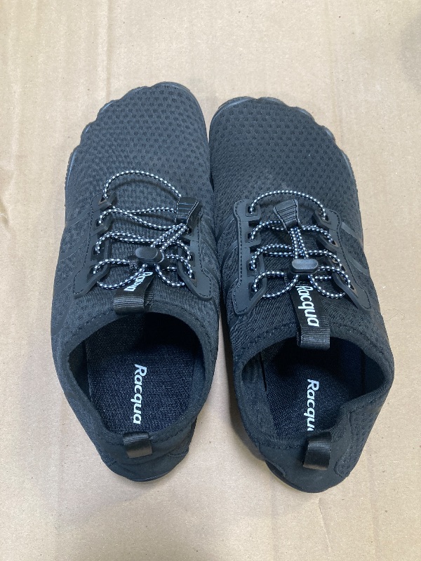 Photo 1 of Racqua Water Shoes Quick Dry Barefoot Beach Aqua Sport Swim Surf Pool Hiking Diving Walking for Men Women Black 10.5 W/9.5 M