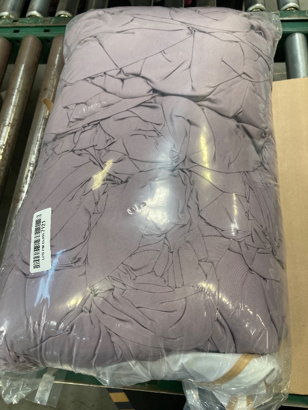 Photo 1 of ROSGONIA King Size Comforter Set Dusty Purple, 3pcs (1 Boho Comforter & 2 Pillowcases) All Season Bedding Lightweight Bedspread Blanket Quilt