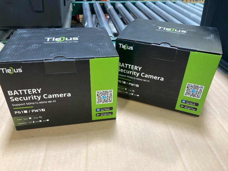 Photo 1 of TIEJUS 2.4G/5G Solar Security Cameras Wireless Outdoor, 2K Cameras for Home Security, Battery Powered, 360° PTZ/Color Night Vision/2Way Talk/Compatible with Alexa/IP66 Waterproof