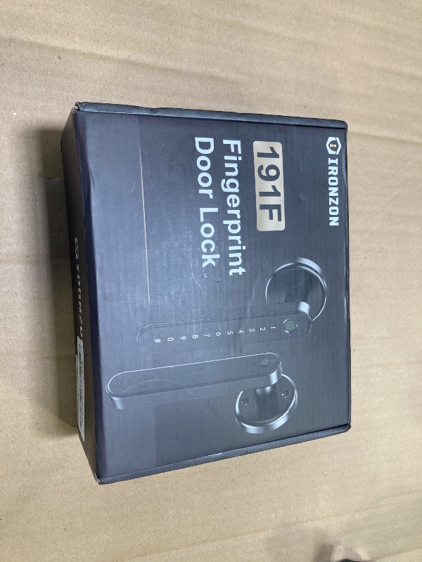 Photo 1 of IRONZON Fingerprint Door Lock Biometric Door Lock with Keypad with Handle for Home Hotel Office Apartment Bedroom
