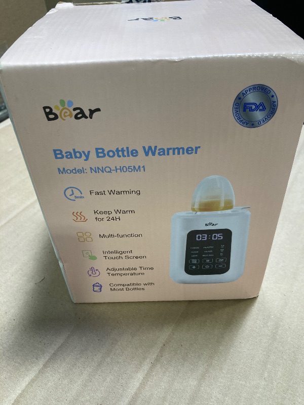 Photo 1 of Bear Baby Bottle Warmer, Milk Warmer Breastmilk Bag Formula Fast Warming for New Born Baby Bottles, 6 Oz with Time Temp Control Automatic Shut Off at Home Use