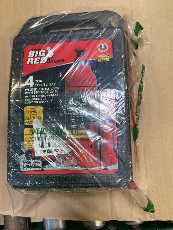 Photo 1 of Torin T90413 Big Red Hydraulic Bottle Jack with Carrying Case, 4 Ton (8,000 lb) Capacity