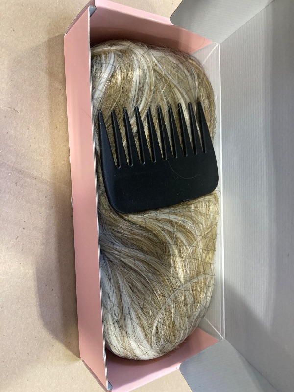 Photo 1 of NTYNTY Ponytail Extension, 14" Claw Clip in Ponytail Hair Extensions Natural Soft Synthetic Layered Wavy Pony Tail Hair Pieces for Women - Ash Blonde with Highlights
