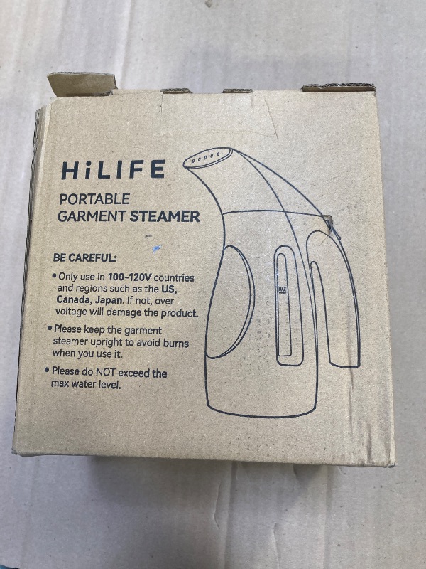 Photo 1 of HiLIFE Steamer for Clothes, Portable Handheld Design, 240ml Big Capacity, 700W, Strong Penetrating Steam, Removes Wrinkle, for Home, Office(ONLY FOR 120V)