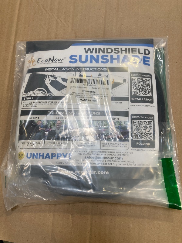 Photo 1 of EcoNour Patented Design for Car Windshield Sun Shade | Blocks 99% Heat and Keep Interior Cool | Fits Cars, SUV, Truck | Automotive Sun Screen,Visor and Summer Vehicle Accessories | Medium (64x32)
