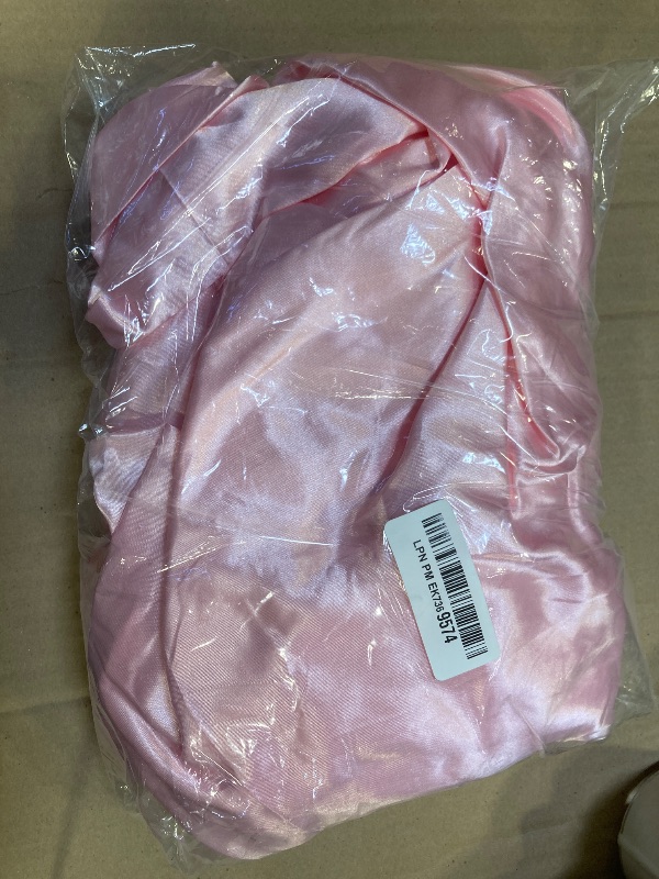 Photo 1 of NSGZ Pink Satin Fitted Sheet Only, Silky Full Fitted Bed Sheet Soft Deep Pocket Single Bottom Bed Sheets, Wrinkle Free & Fade Resistant & Breathable Bedding Fitted Sheet Sold Separately