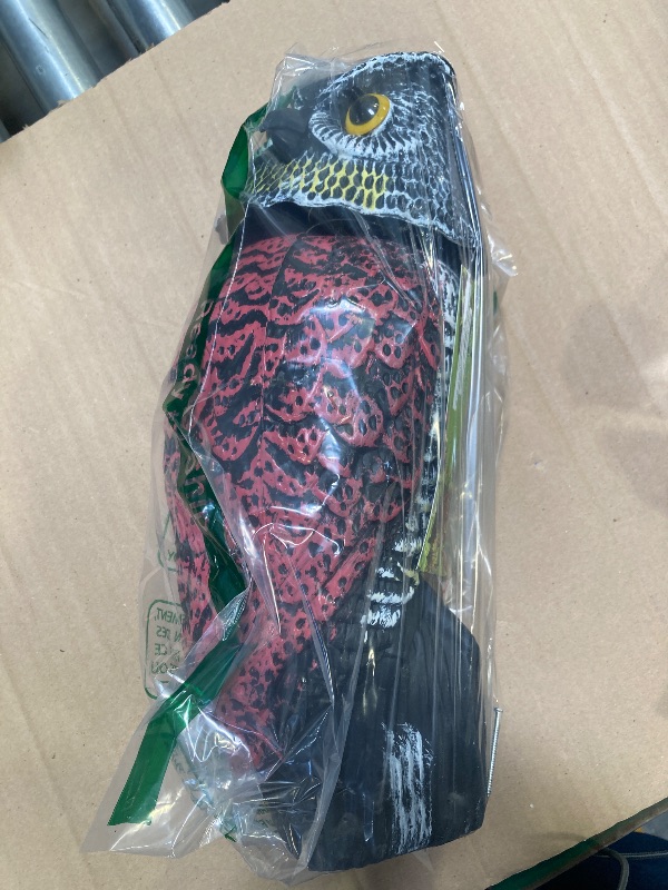 Photo 1 of Hedoc Fake Owl Decoys to Scare Birds Away, Rotating Head Sculptures, Nature Enemy Scarecrow Plastic Statues, Pest Repellent, Bird Control and Pigeon Deterrent Outdoor Yard, Garden Protectors