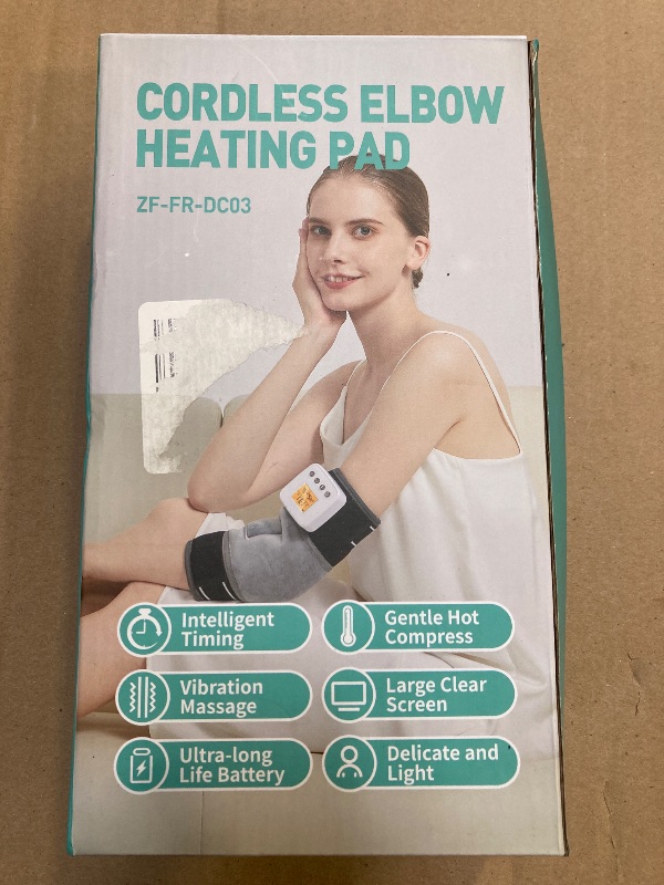 Photo 1 of AOBOCO Cordless Elbow Massager with Heat and Vibration - Heated Elbow Brace Wrap for Tendonitis and Tennis Elbow, Portable Elbow Heating Pad to Keep Elbow Warmers for Men Women Elders