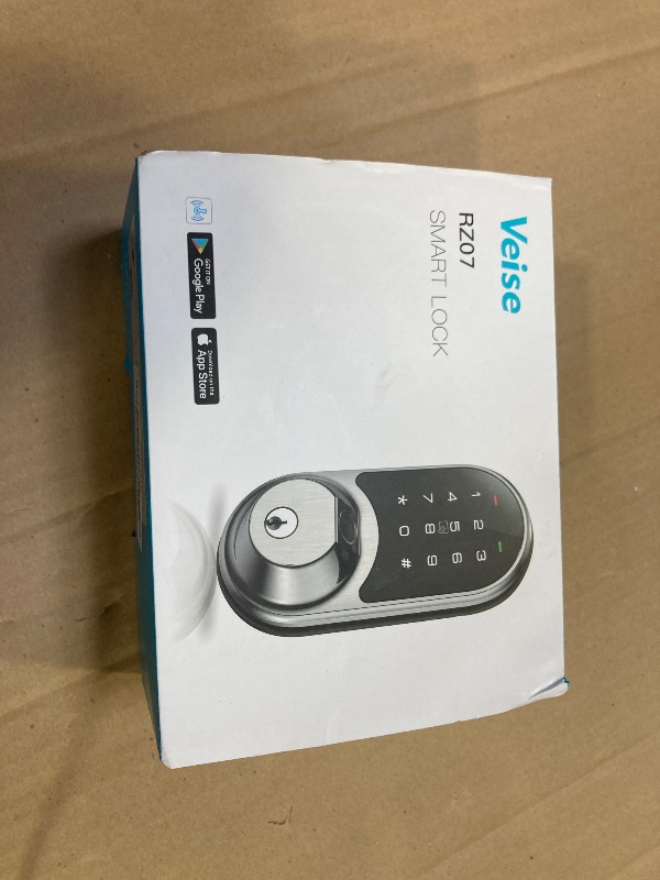 Photo 1 of Veise RZ07 Smart Lock, Fingerprint Door Lock, 7-in-1 Keyless Entry with App Control, Electronic Touchscreen Keypad Deadbolt, Biometric Smart Locks for Front Door, Satin Nickel