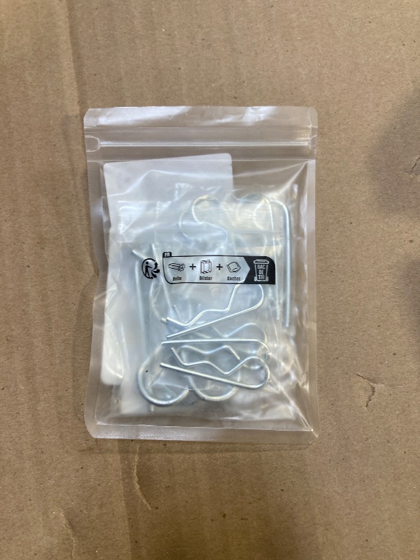Photo 1 of 20 Pcs Hardware Pins Cotter Pins Spring Fastener Assortment Kit, Retaining Pins R Clips Heavy Duty Zinc Plated Cotter Pin Hairpin Assortment Kit for Use On Hitch Pin Lock Systems Multiple Sizes M1-M3