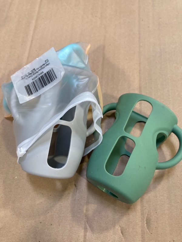 Photo 1 of 3 Pack Silicone Sleeves for Philips Avent Glass Bottle - Anti Breakage Baby Bottle Holder with Handles for Phillips Avent Glass Bottles 8 oz & 4 oz