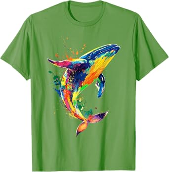 Photo 1 of Colorful Whale T-Shirt Small 