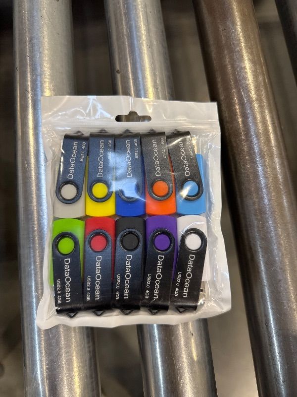 Photo 1 of 10 Pack DataOcean 4GB USB 2.0 Flash Drive Memory Stick Thumb Drives (4GB X 10 Mixed Colors)