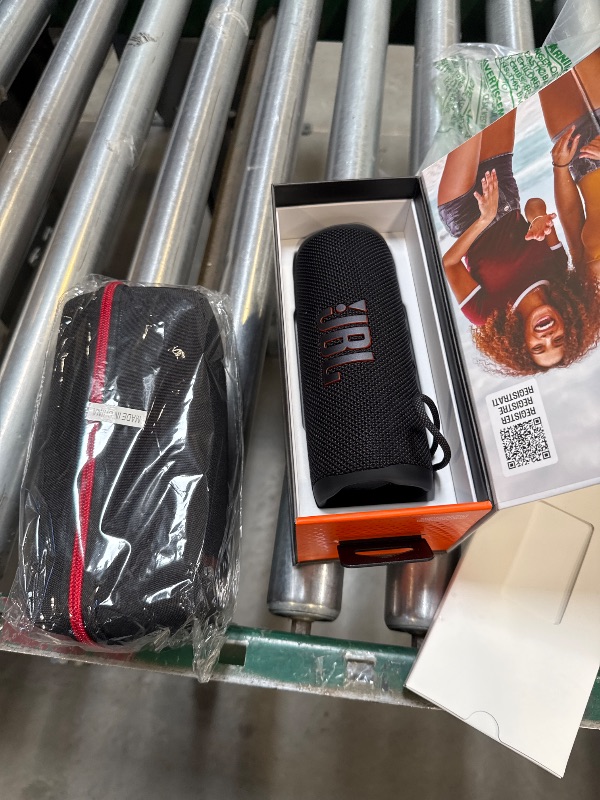 Photo 1 of JBL Flip 6 - Waterproof Portable Bluetooth Speaker, Powerful Sound and deep bass, IPX7 Waterproof, 12 Hours of Playtime with Megen Hartshell Case