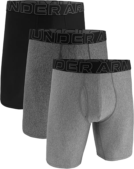 Photo 1 of 81254029 9 in. Men Under Armour Tech Mesh Boxerjock, Steel & Castlerock - Extra Large - Pack of 3
