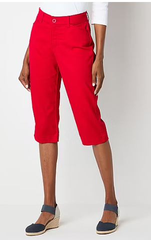 Photo 1 of  St. John's Bay  Womens Mid Rise Capri Pant Petite 4
