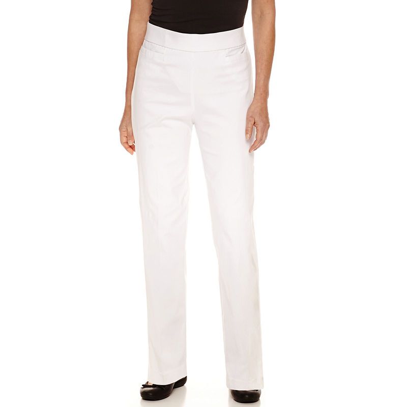 Photo 1 of Alfred Dunner Classics Womens Allure Stretch Pant, 12 Short, White
