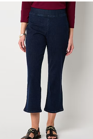 Photo 1 of new!Liz Claiborne Womens Mid Rise Regular Fit Cropped Pant 4P