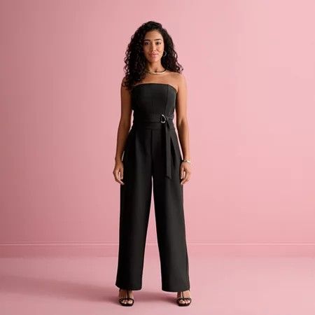 Photo 1 of Bold Elements X Ally Brooke Sleeveless Womens Jumpsuit, 14, Black
