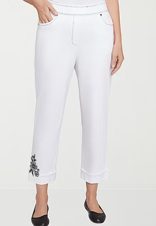 Photo 1 of Alfred Dunner Wild At Heart Womens Straight Fit Ankle Pant size 10