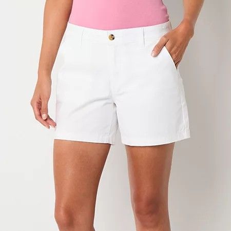 Photo 1 of A.n.a Womens 5" Mid Rise Chino Short, 2, White
