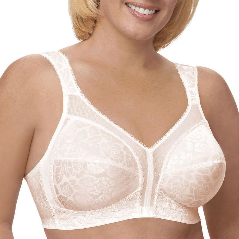 Photo 1 of Underscore Cushion Strap Unlined Wireless Full Coverage Bra 2788, 40B, White

